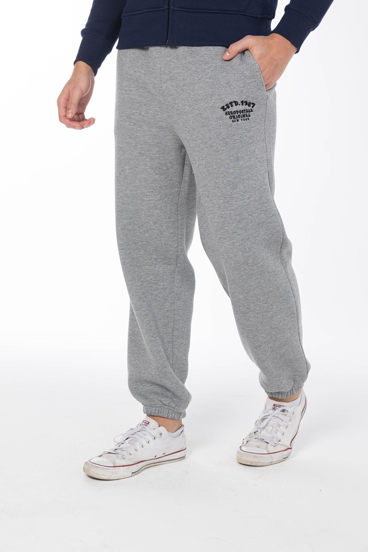 AEROPOSATE ORIGINIAL ESTD. 1987 JOGGER SWEATPANTS-MEDGREY