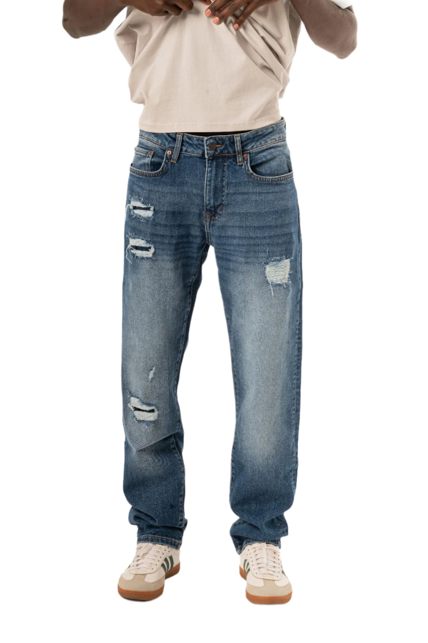 SLIM STRAIGHT AIR JEANS-LIGHT WASH