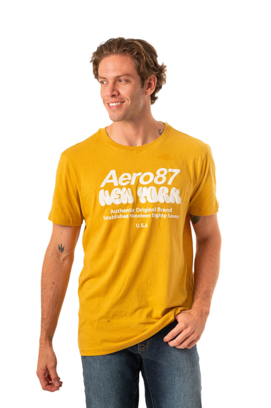 AERO87 NEW YORK FOAM PRINT GRAPHIC TEE-AUGUST SUN