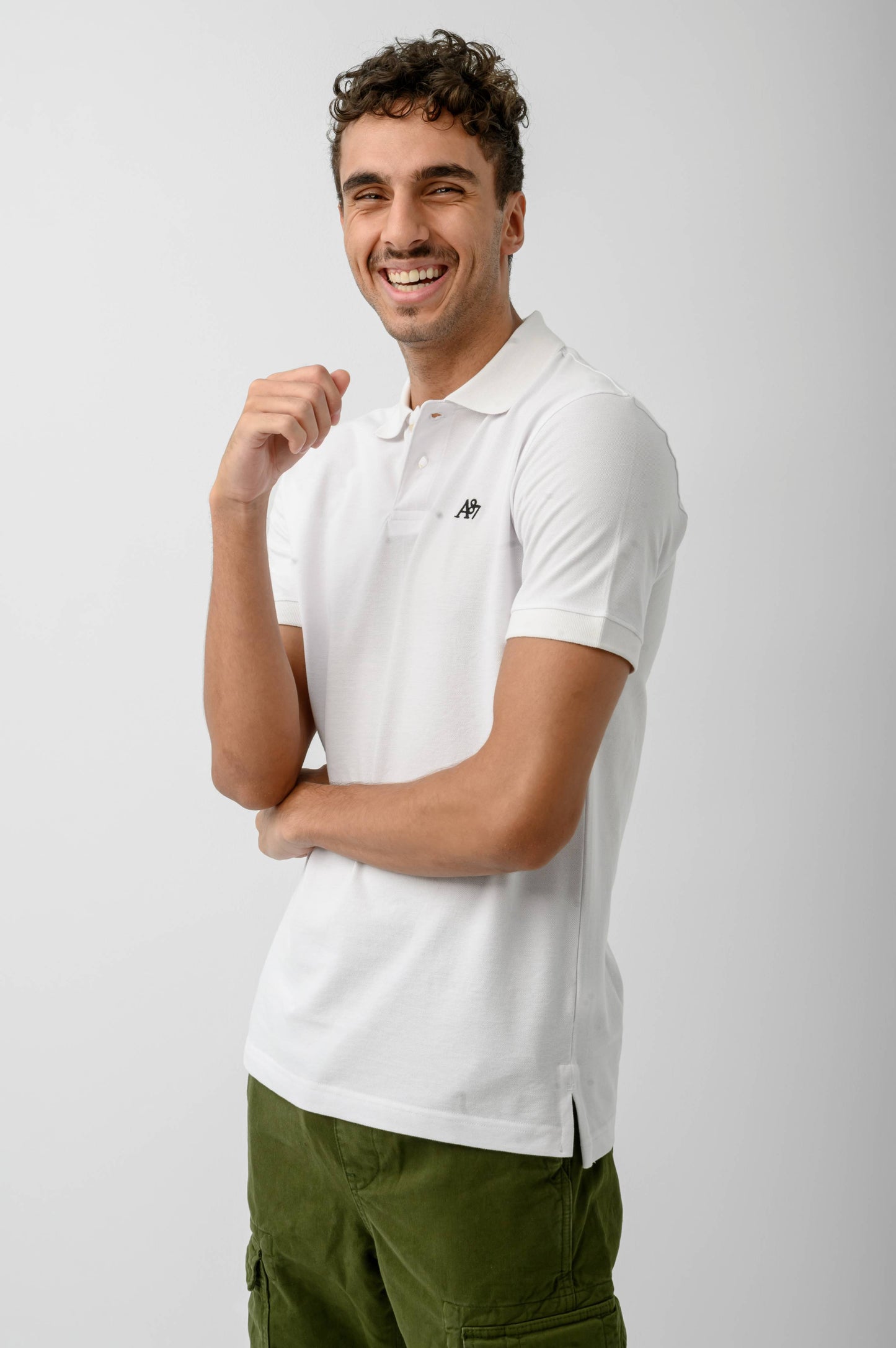 REG. A87 LOGO PIQUÃ‰ POLO-WHITE