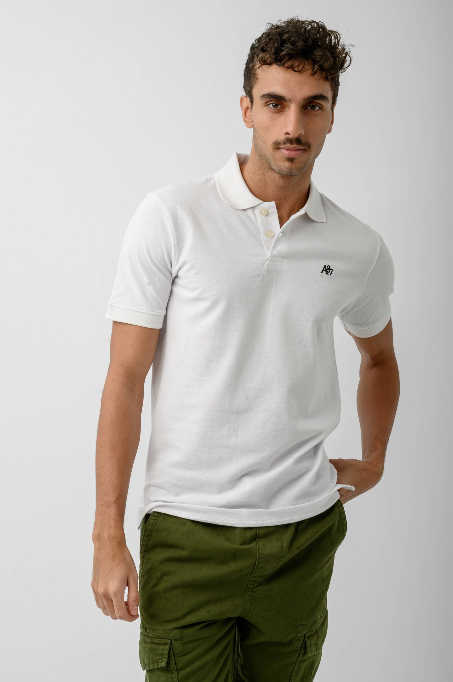 REG. A87 LOGO PIQUÃ‰ POLO-WHITE