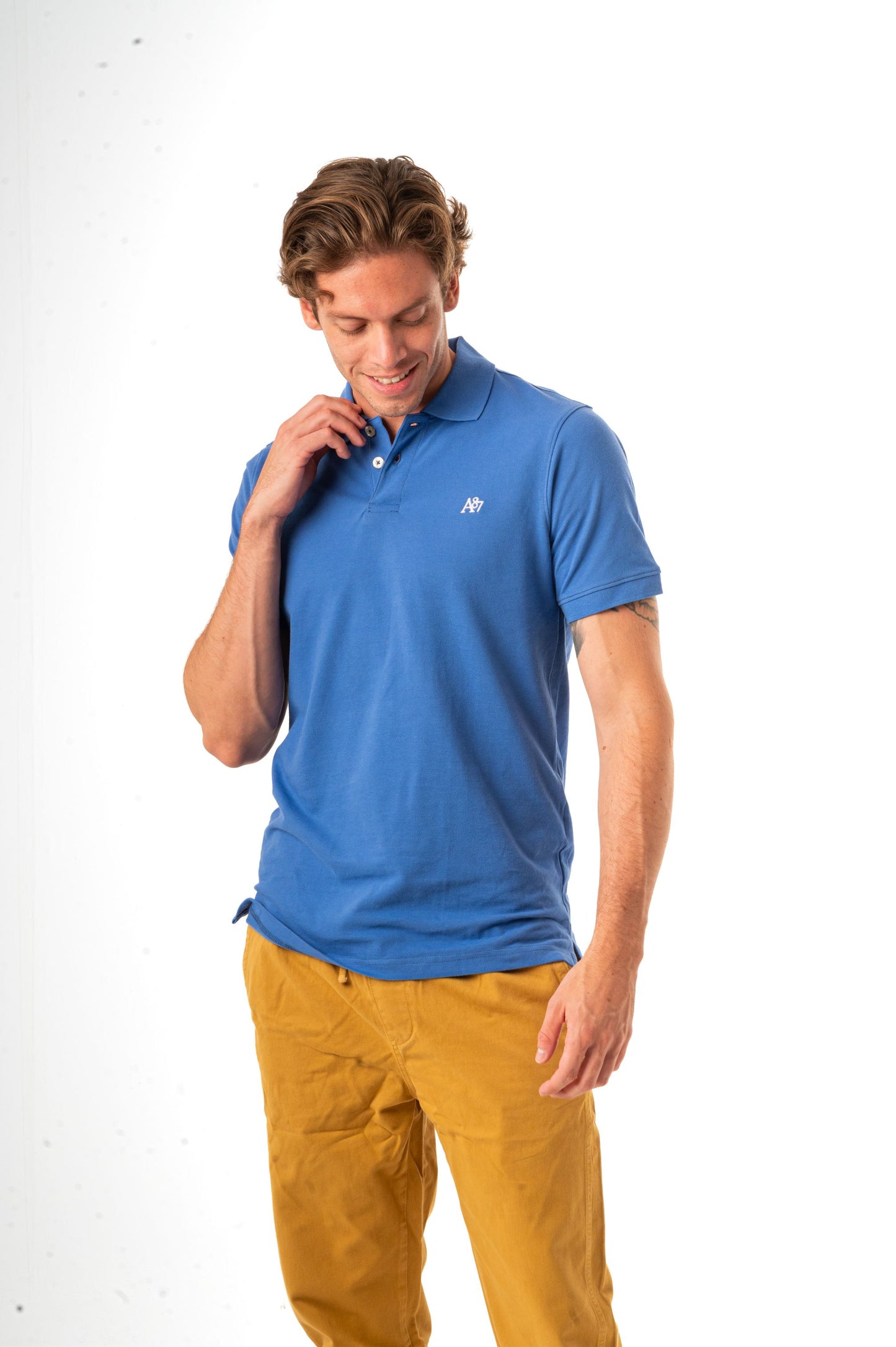 REG. A87 LOGO PIQUÃ‰ POLO-BLUE