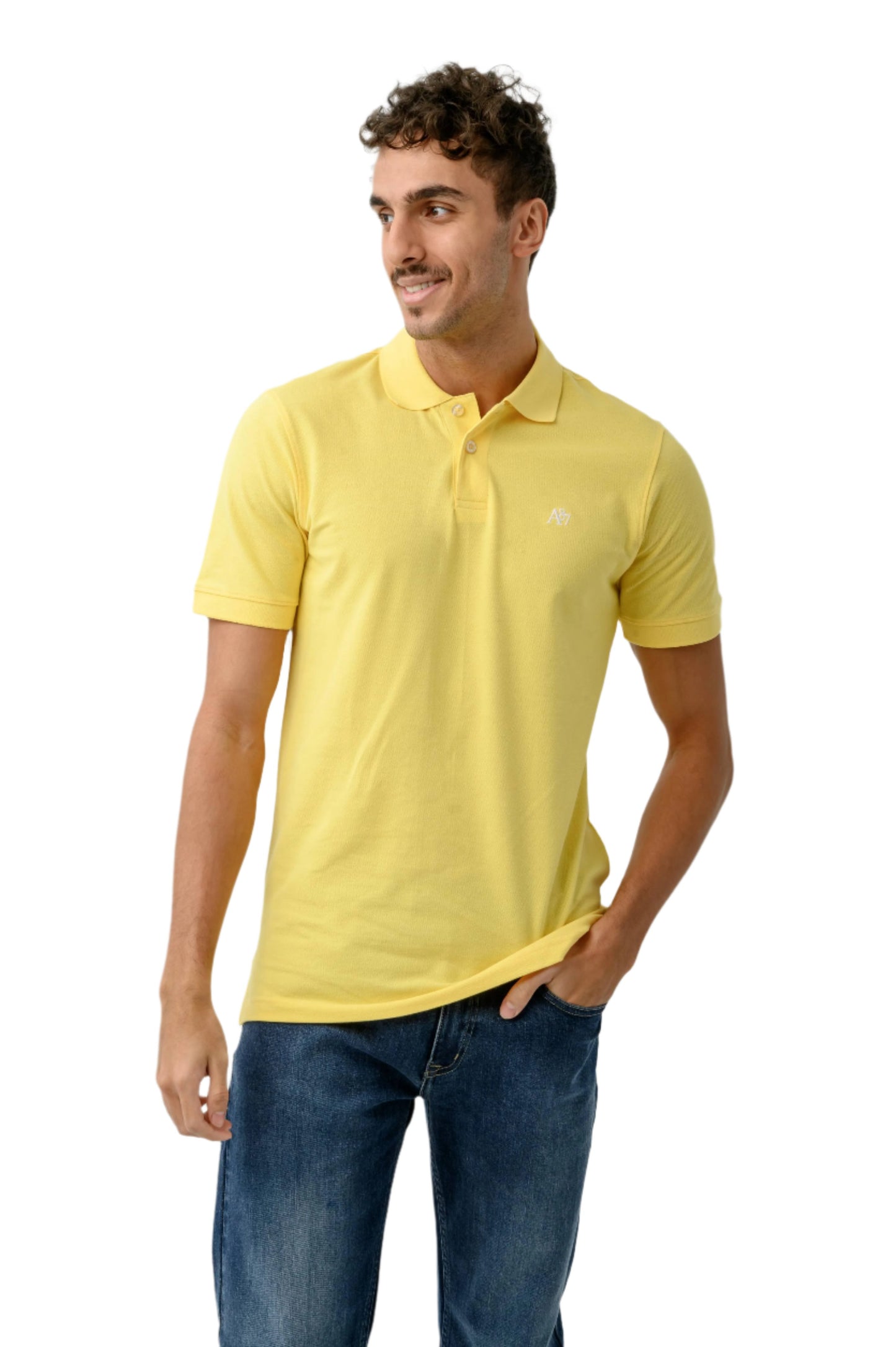 REG. A87 LOGO PIQUÃ‰ POLO-LIGHT YELLOW