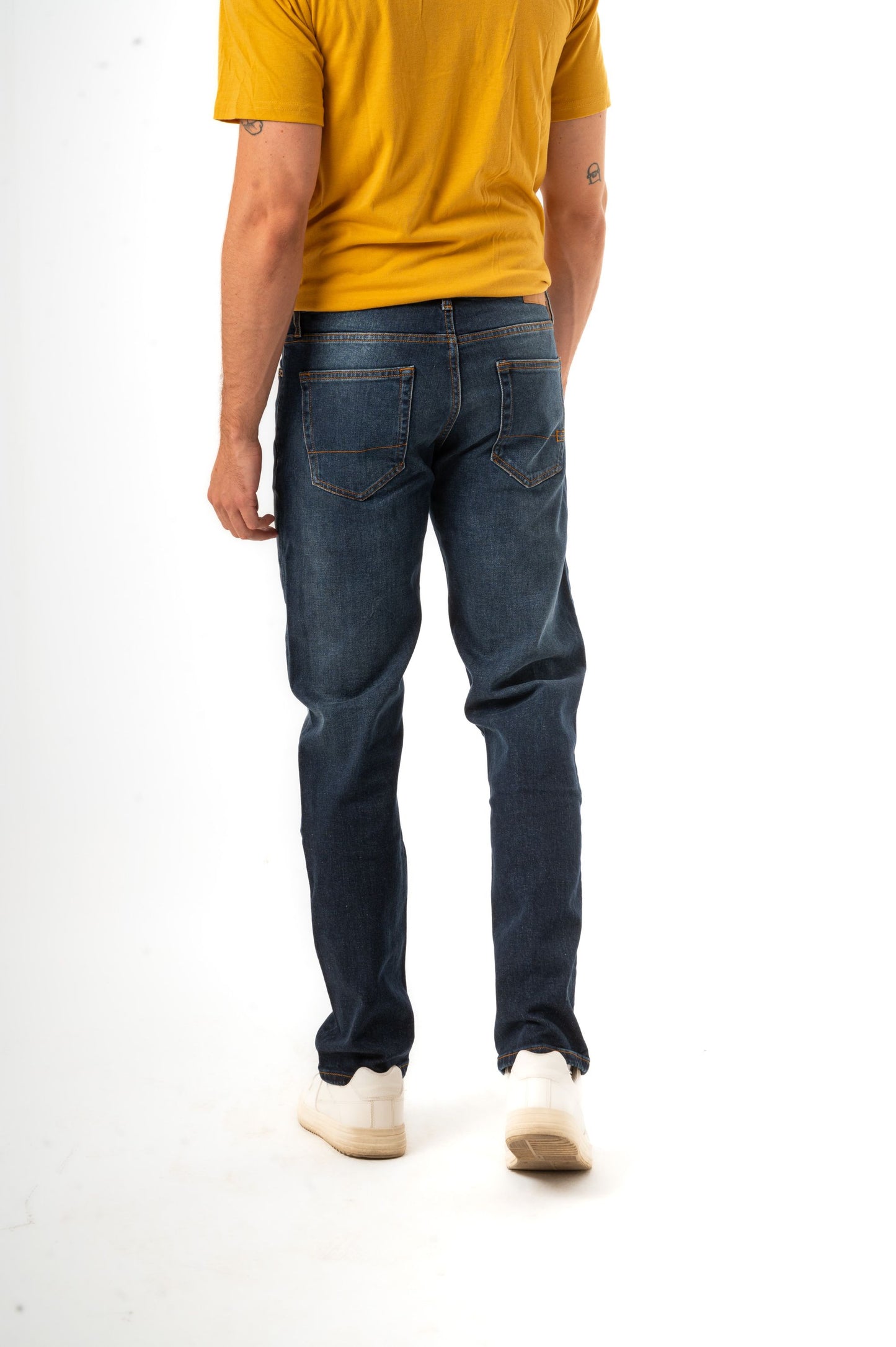 SLIM STRAIGHT AIR JEANS-DK WASH