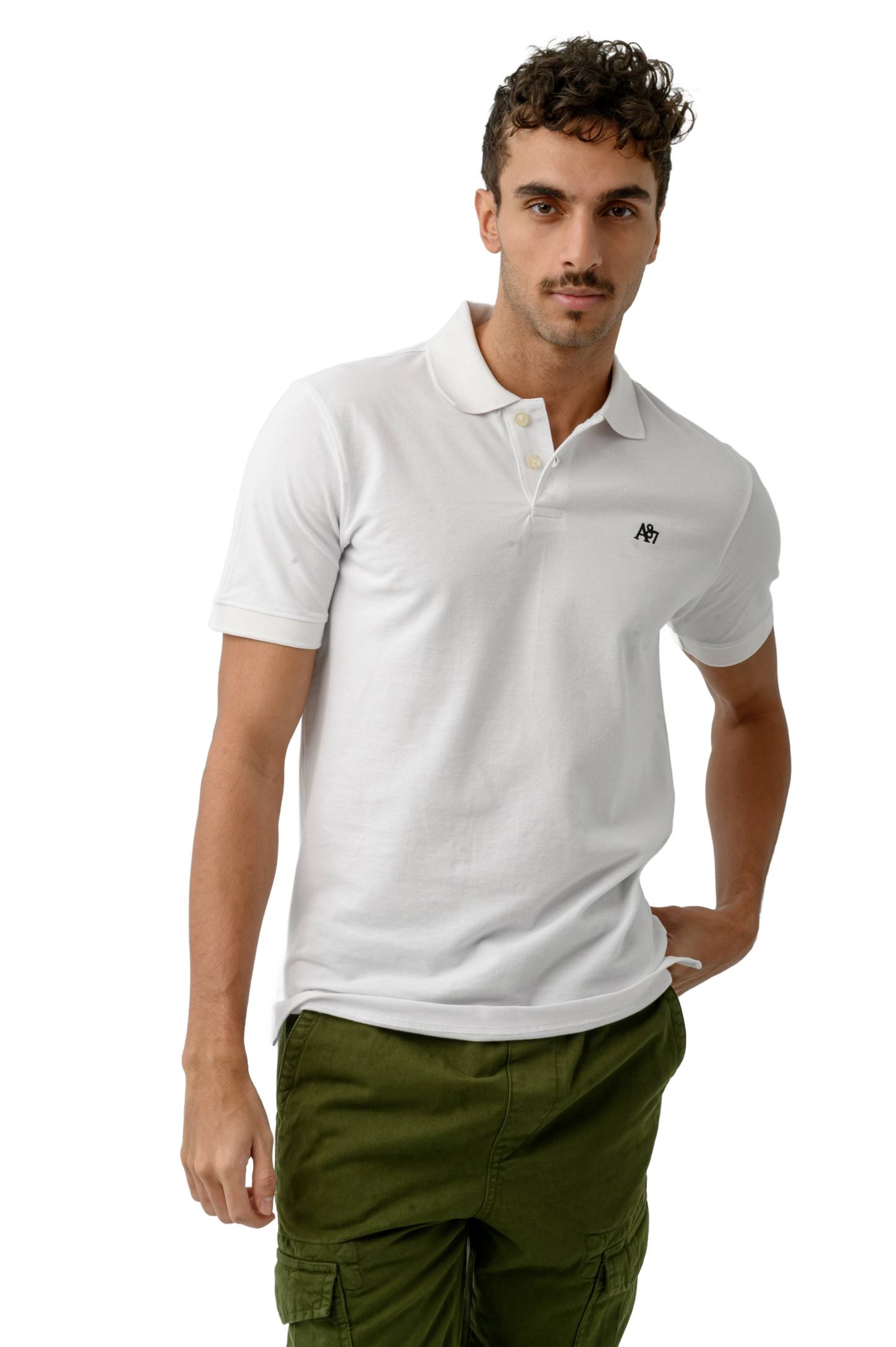 REG. A87 LOGO PIQUÃ‰ POLO-WHITE