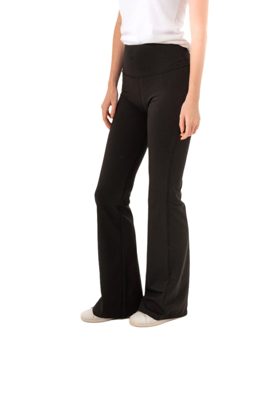 ULTRA HIGH RISE FULL LENGTH FLARE LEGGING - BLACK