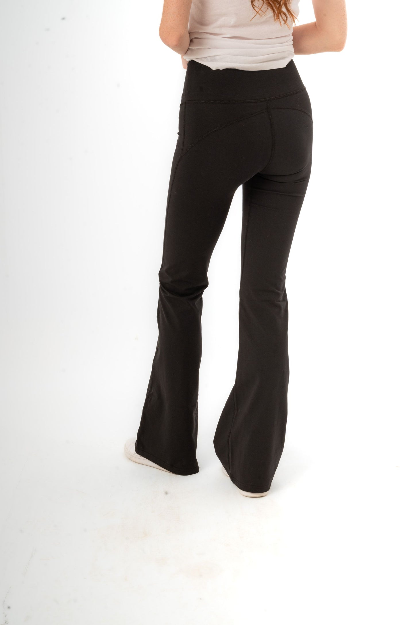 ULTRA HIGH RISE FULL LENGTH FLARE LEGGING - BLACK