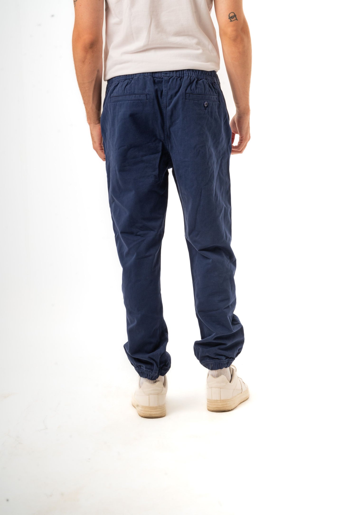 STRETCH TWILL JOGGERS-NAVY