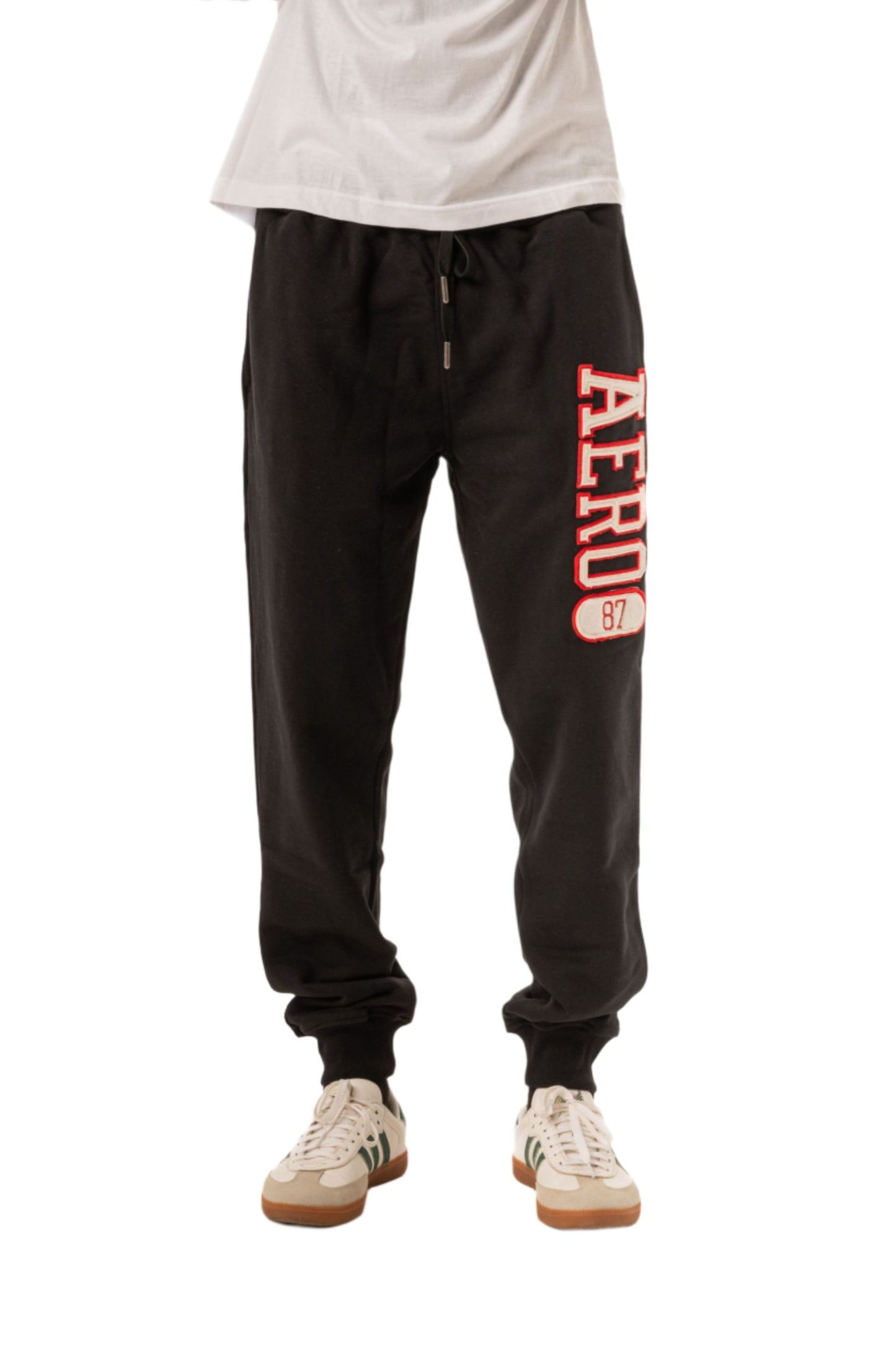 AERO 87 HERITAGE JOGGER SWEATPANTS-BLACK