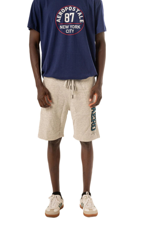 AERO NY HERITAGE FLEECE SHORTS 7"-LIGHT HEATHER GREY