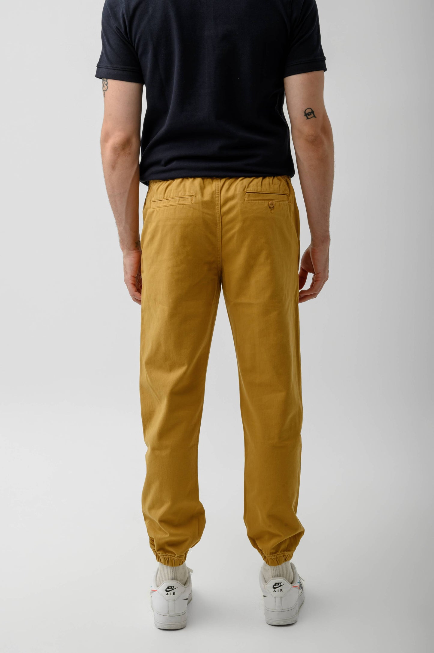 STRETCH TWILL JOGGERS-SANDLEWOOD