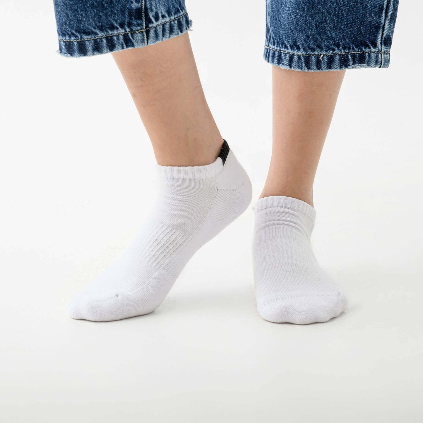 SOLID ANKLE SOCKS 3-PACK-WHITE